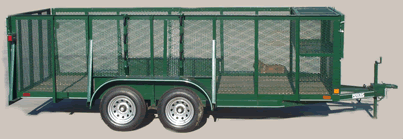 Tandem Axle 4' Mesh Sides Landscape Trailer